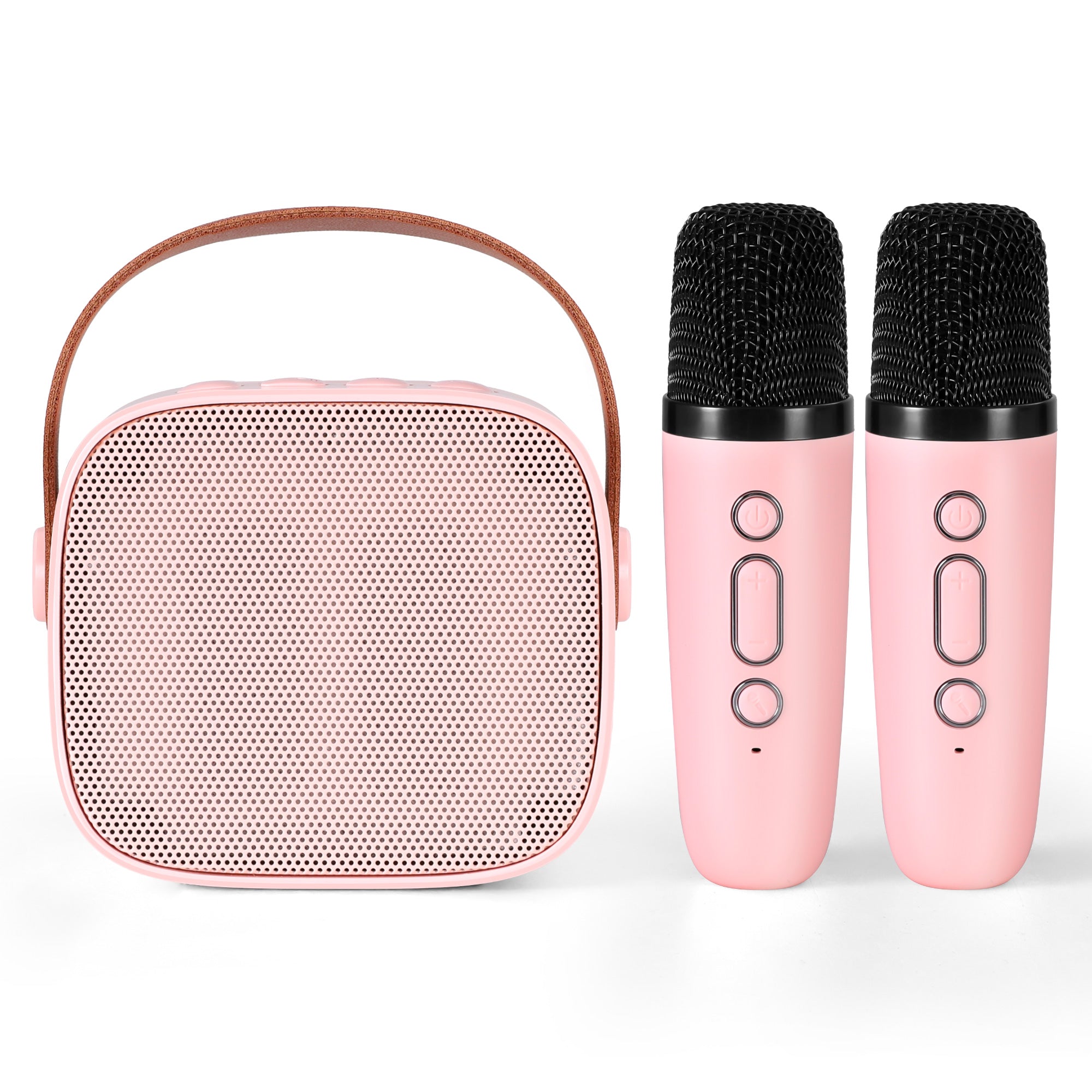 Alpha Mini Portable Karaoke Machine for Adults Kids with 2 Wireless Microphones - Bens Market Place