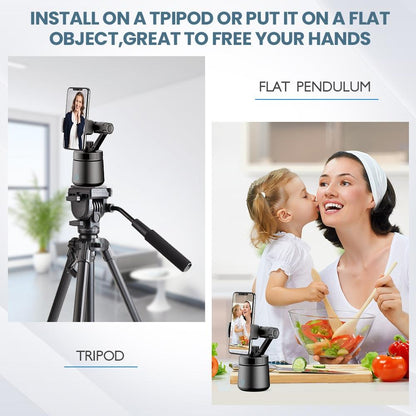 360 Degree Intelligent Tracking Tripod Head - White-1964932159928143874