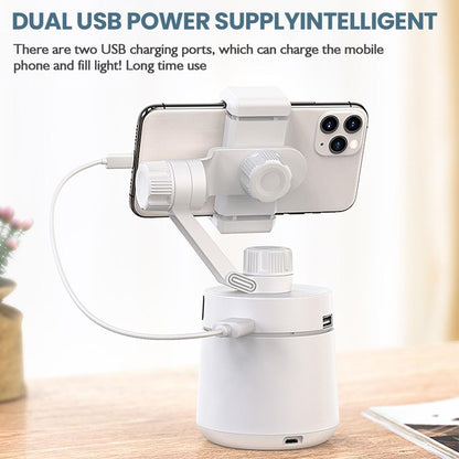 360 Degree Intelligent Tracking Tripod Head - White-1964932159928143875