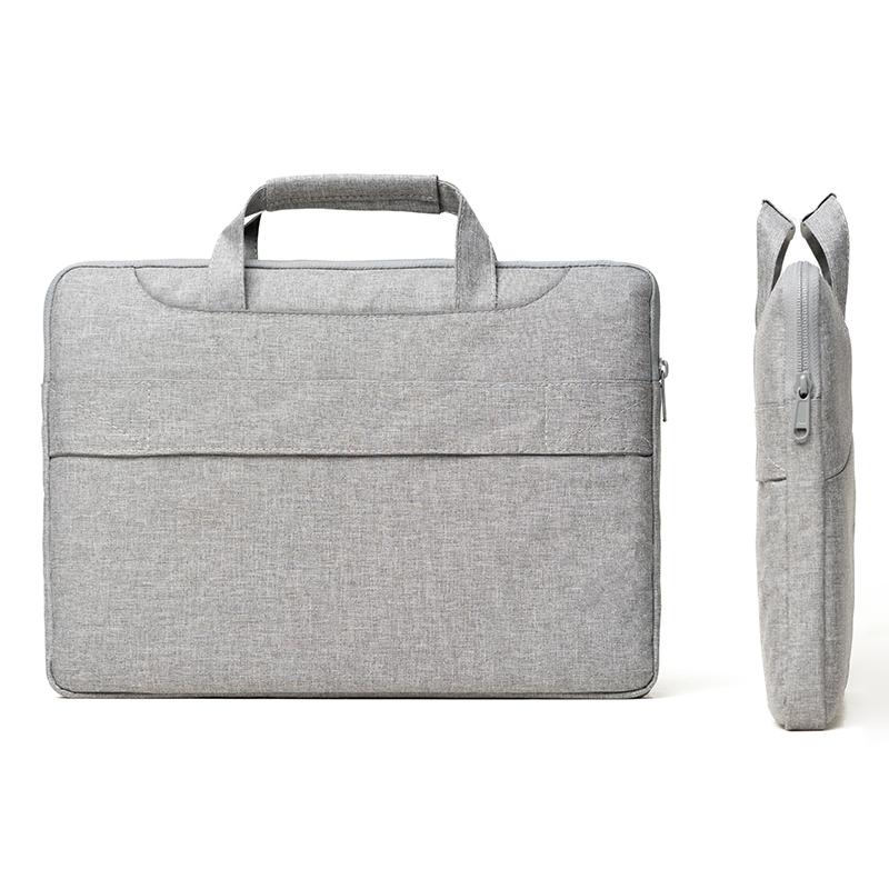 Multi-Functional 14-15.4 Inch Laptop Handbag With Trolley Case Belt - Grey-1915196552977190915