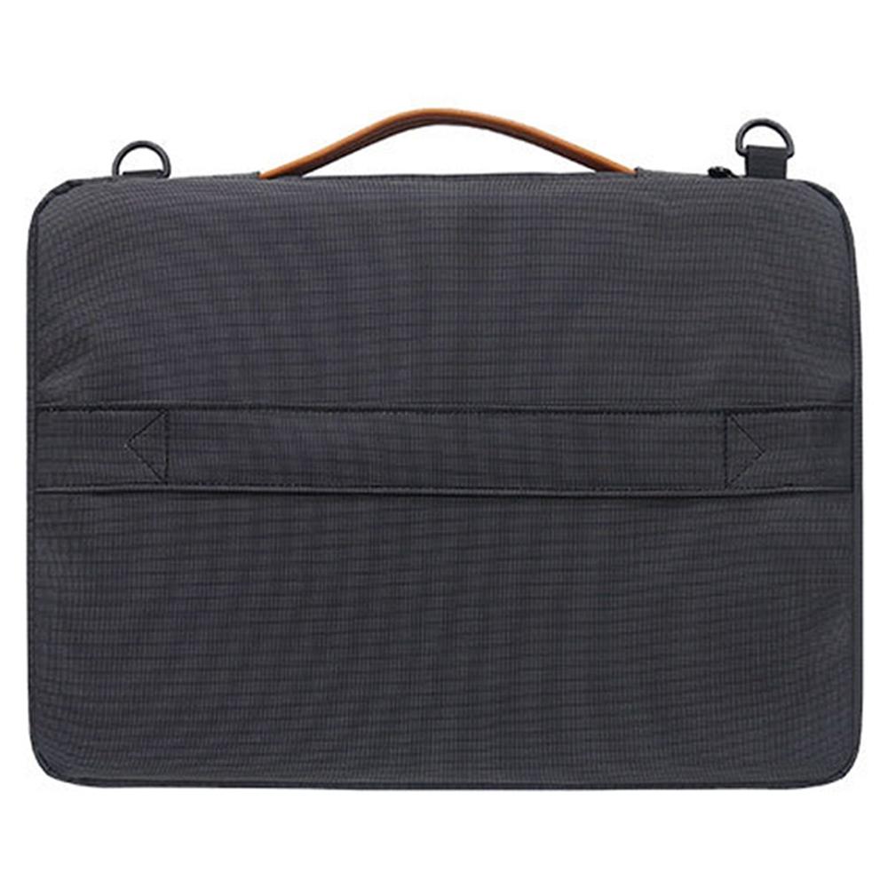 Waterproof Nylon Laptop Handbag With Trolley Strap - Fits 13-14 Inch Laptops - Black-1915196679712280578