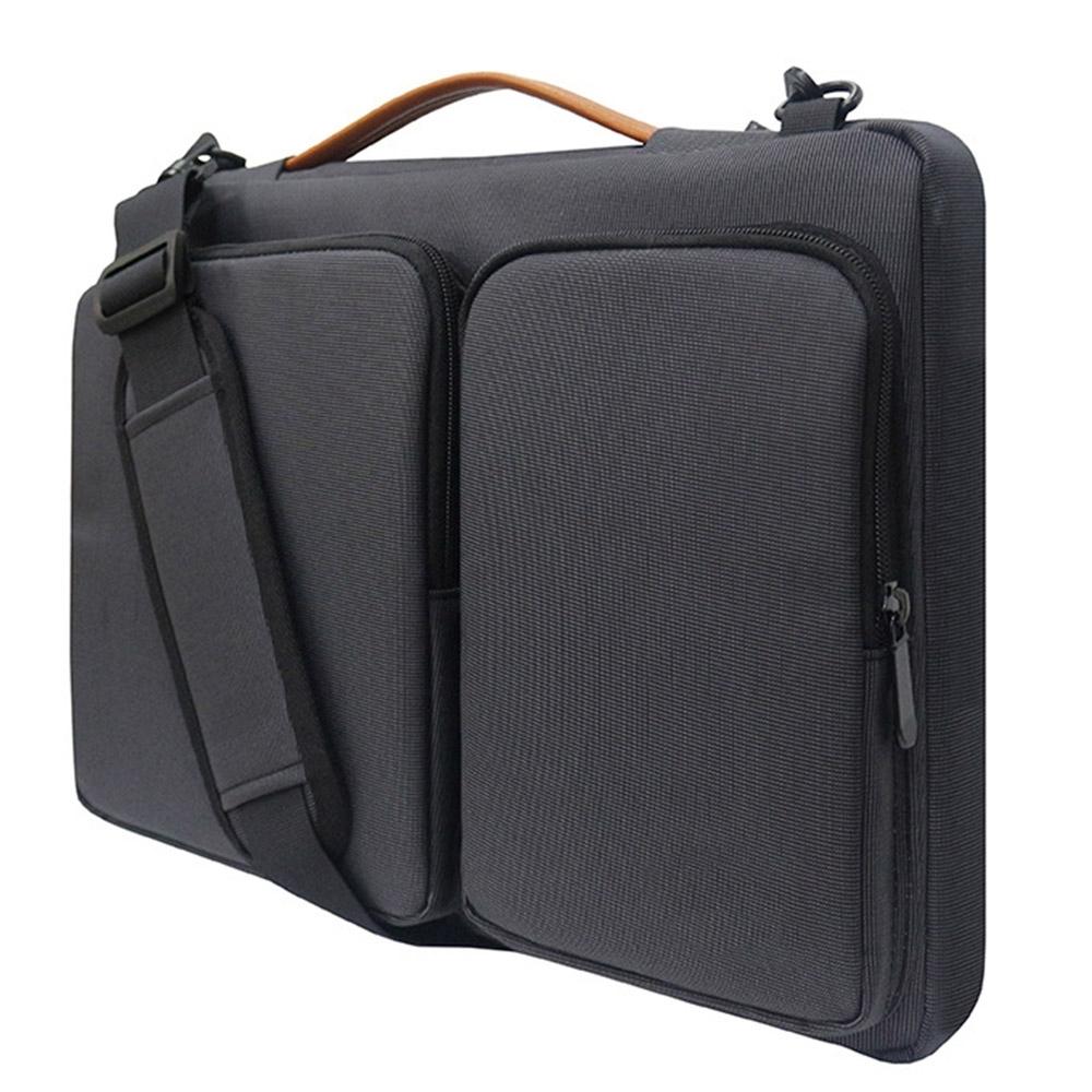 Waterproof Nylon Laptop Handbag With Trolley Strap - Fits 15-15.6 Laptops - Black-1915196705771491331
