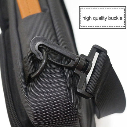 Waterproof Nylon Laptop Handbag With Trolley Strap - Fits 15-15.6 Laptops - Black-1915196705771491333