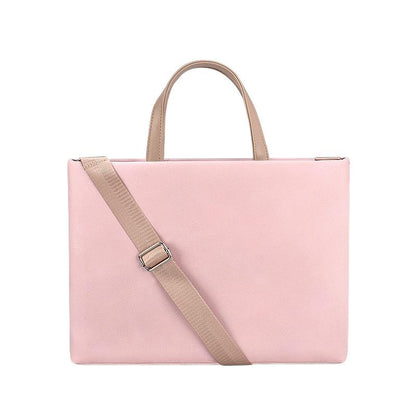 13.3 Inch Pink Laptop Crossbody Bag - Waterproof Pu Material-1915196536015425542
