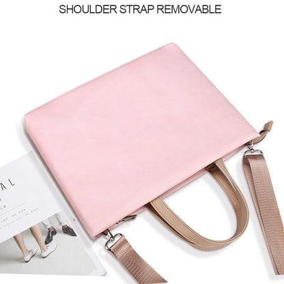 13.3 Inch Pink Laptop Crossbody Bag - Waterproof Pu Material-1915196536015425538