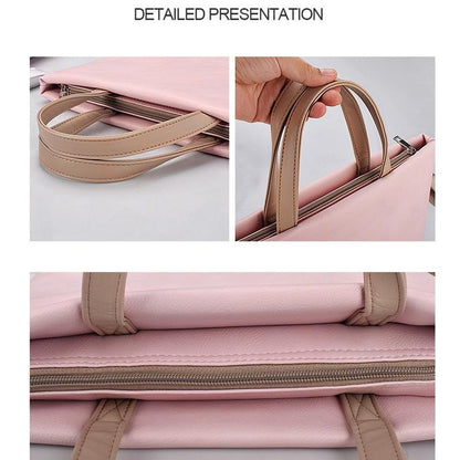 13.3 Inch Pink Laptop Crossbody Bag - Waterproof Pu Material-1915196536015425541