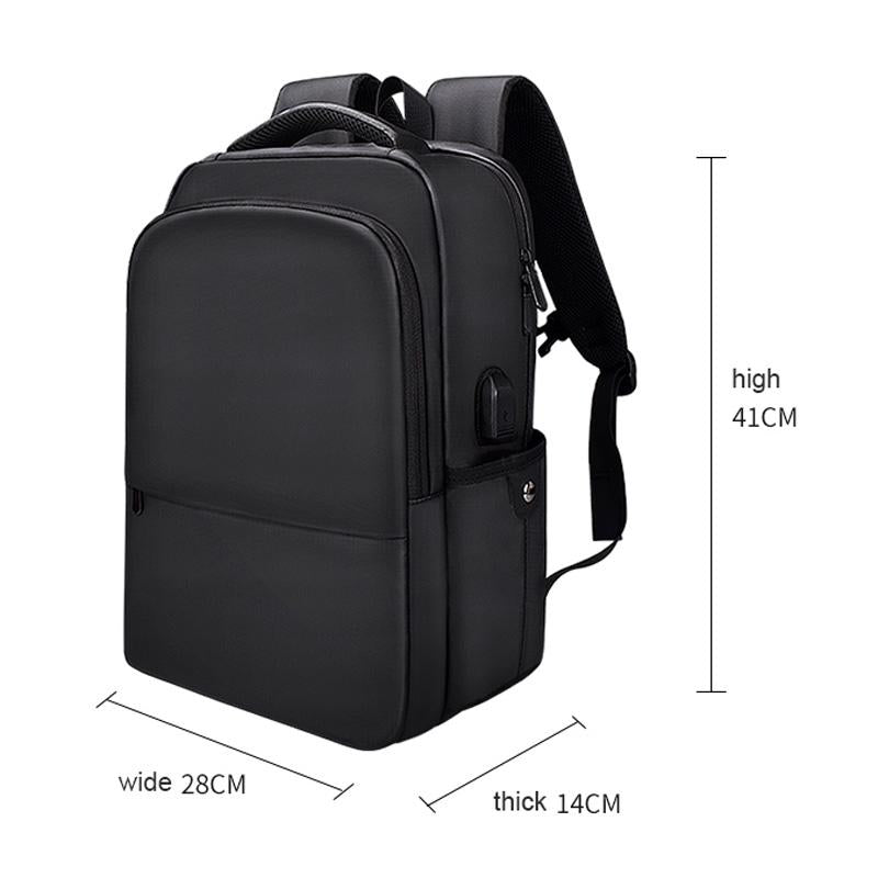 Waterproof Laptop Backpack With Usb Interface For 15 Laptops - Black-1915196721676292098