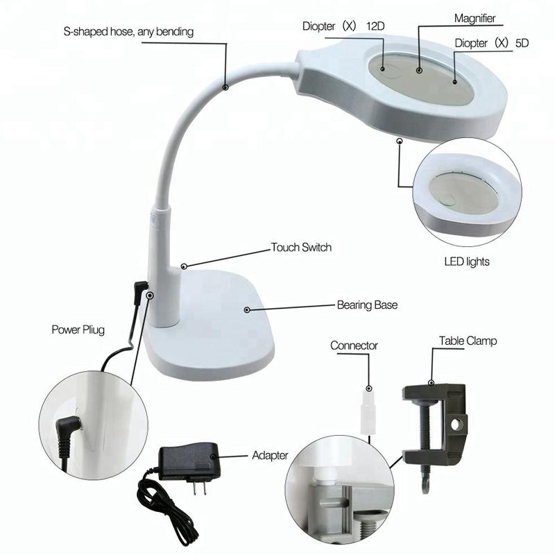 Portable Multi-Function Magnifying Lamp - 220V-1915198433761824774