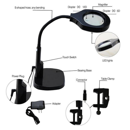 Adjustable Led Desk Magnifier Lamp For 220V Voltage-1915198035885953029