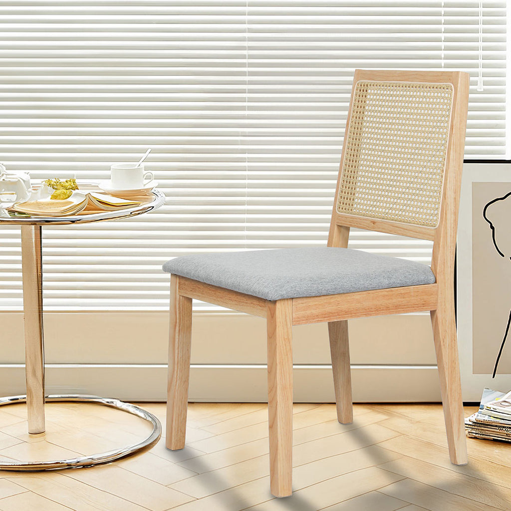 Levede 4X Cane Dining Chair Rattan Armless Seat - Bens Market Place