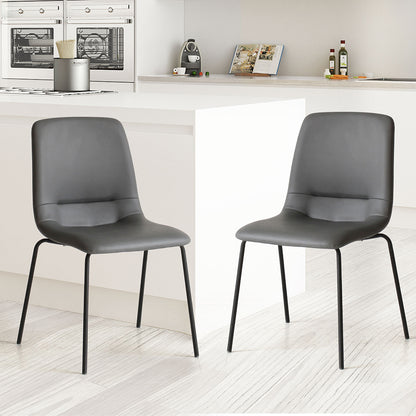 Levede Stackable Dining Chairs Kitchen Grey Set of 8-1975420357670211590