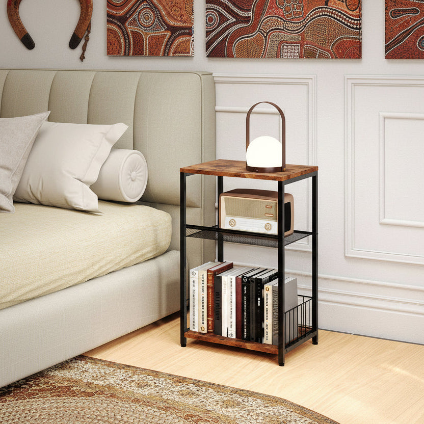 Levede Side Table 3-Tier Storage Shelf Modern Table-2011971113818656774
