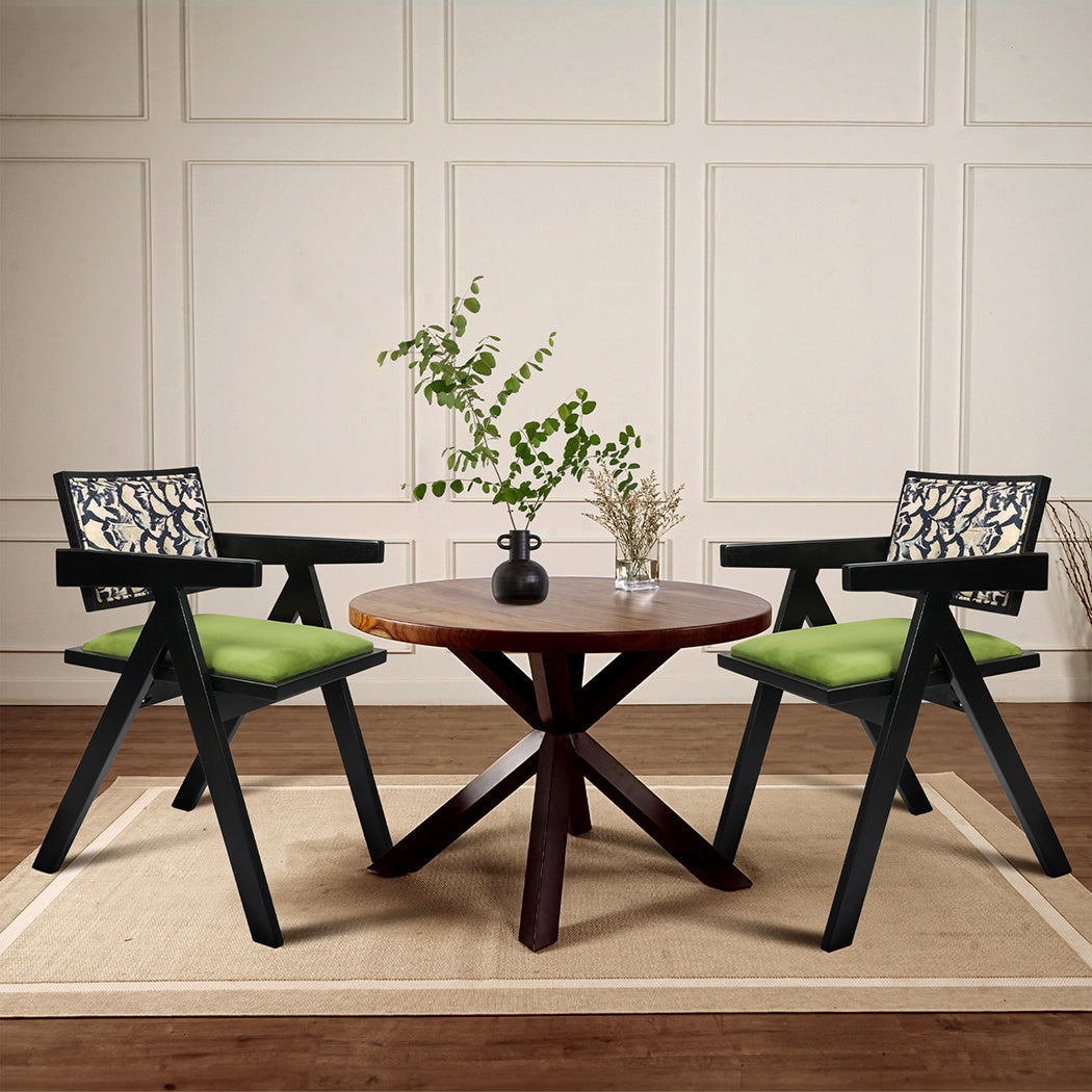 Levede Dining Chair Retro Backrest Chair x4-1975420364821499910