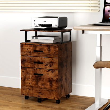 Levede Mobile File Cabinet 3 Drawers Home Office Desk-1973193600179245062