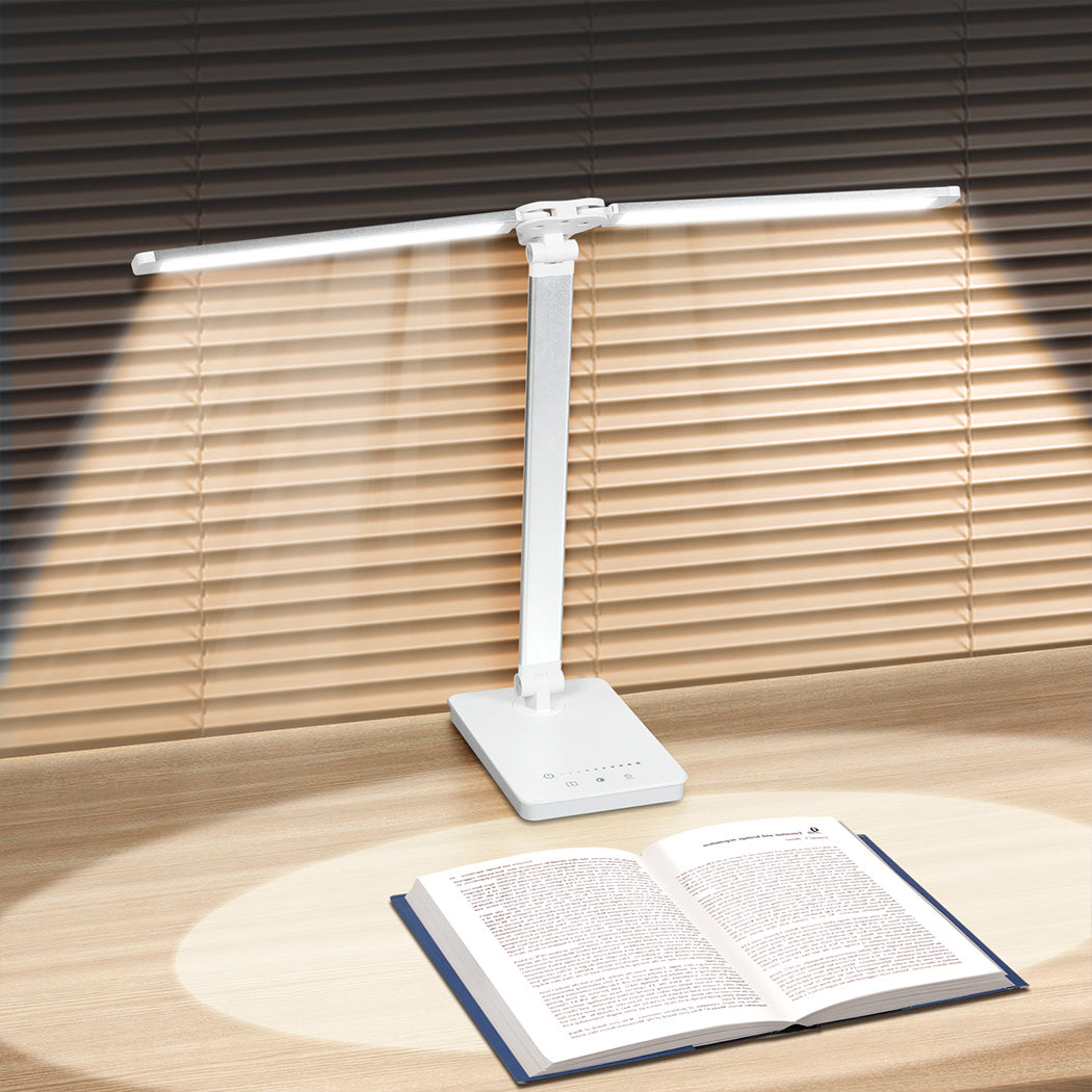 Emitto Double Head Desk Lamp LED Light Eye Caring USB-1973193534244786182