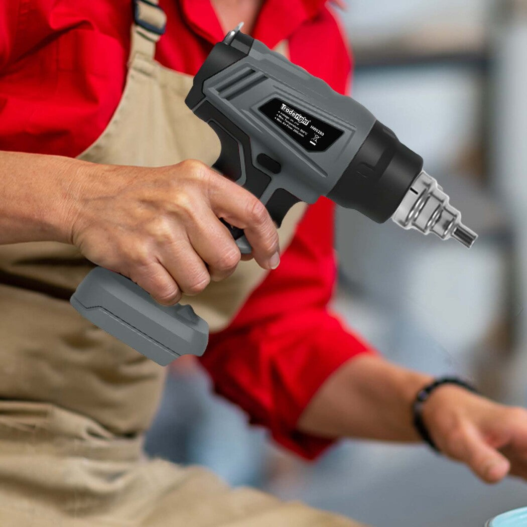 Traderight 21V Heat Gun Kit 500°C Cordless 5 Nozzles-1973194187516022790