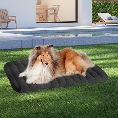 Pawz XL Size Orthopedic Dog Bed with Sherpa Plush Removable Cover in Grey-1973193542683725831