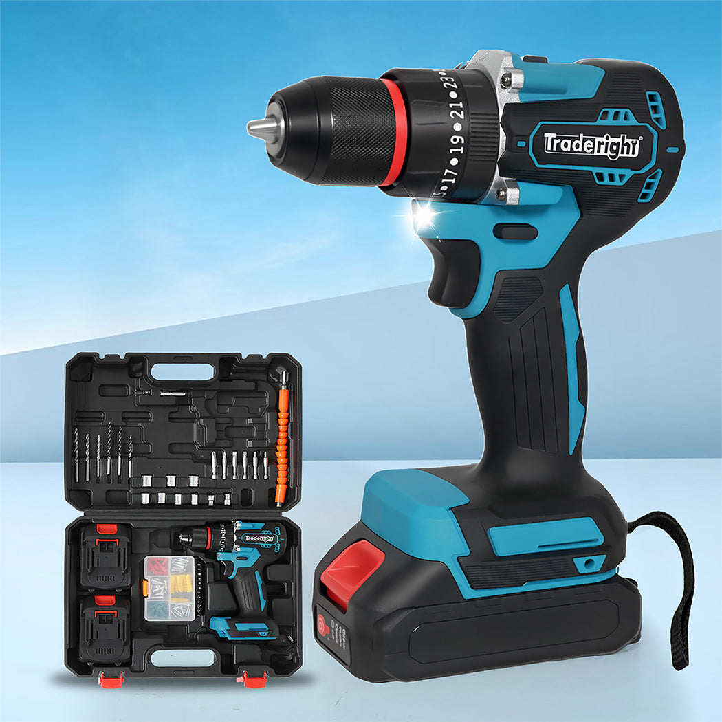Traderight 21V Cordless Impact Drill with LED Light-1973194184991051783