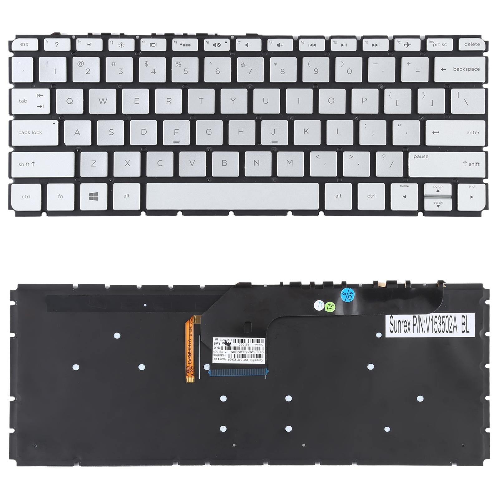 Silver Backlit Keyboard For Hp Envy 13-D Us Version-1915196594161061888