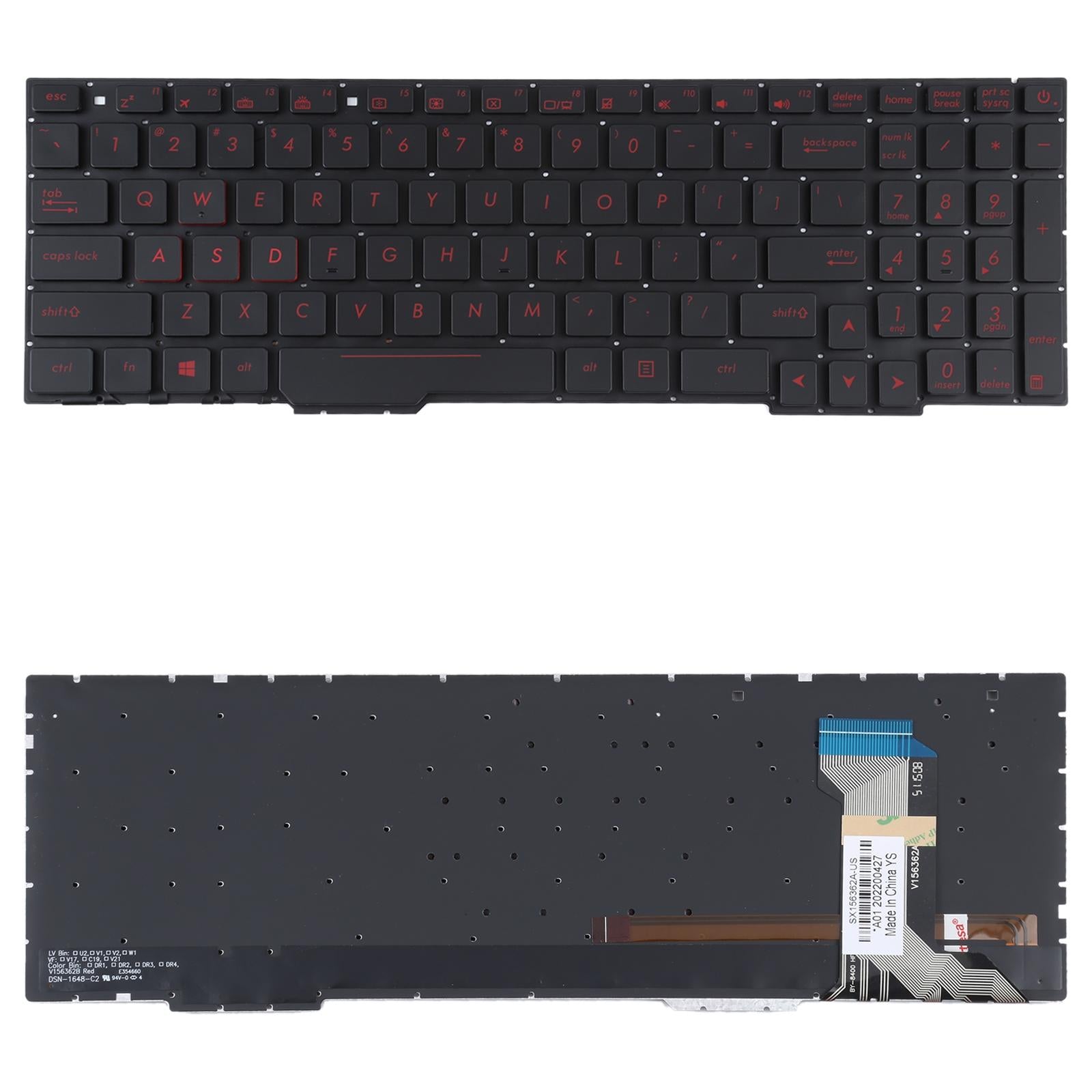 Us Version Backlit Keyboard For Asus Gl553Vw / Zx53V / Fx53Vd / Zx553 / Fx753 / Gl753-1915198055708233728