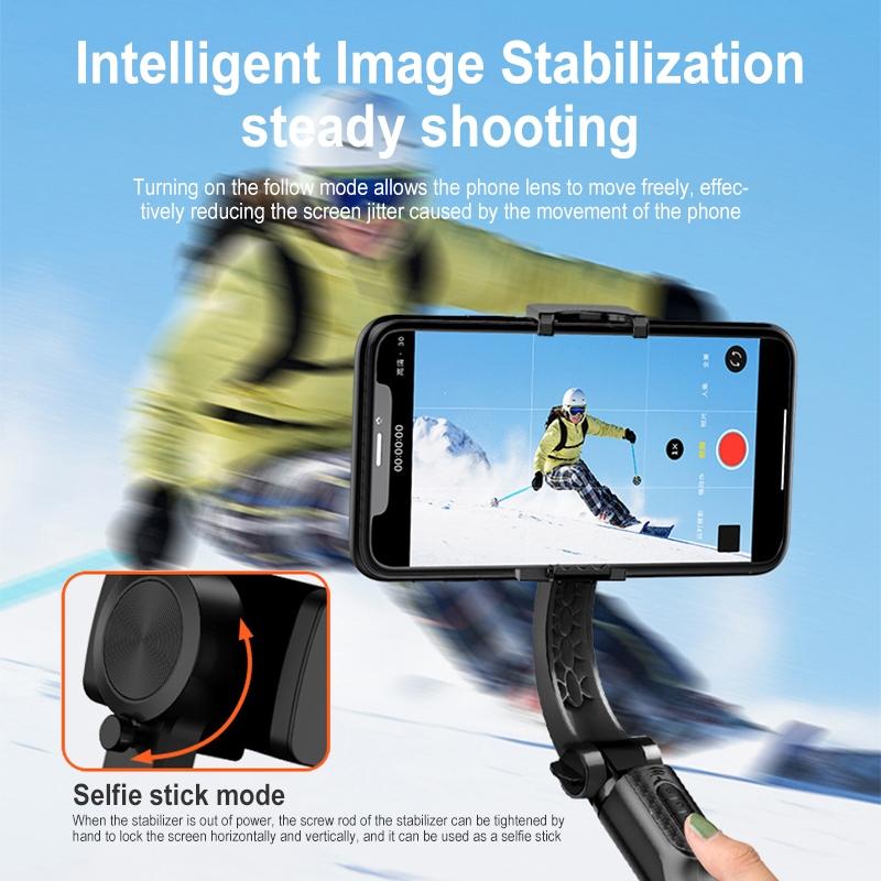 Foldable 3-In-1 Gimbal Stabilizer With Bluetooth Remote And Tripod For Smartphones-1915197701440540678