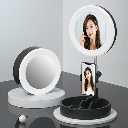 Multi-Function Live Broadcast Ring Light With Phone Holder - G6 Black-1915196781130551305