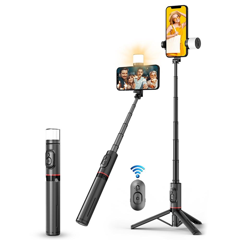 Rotatable Bluetooth Selfie Stick With Fill Light And Remote Control-1915197221817683968