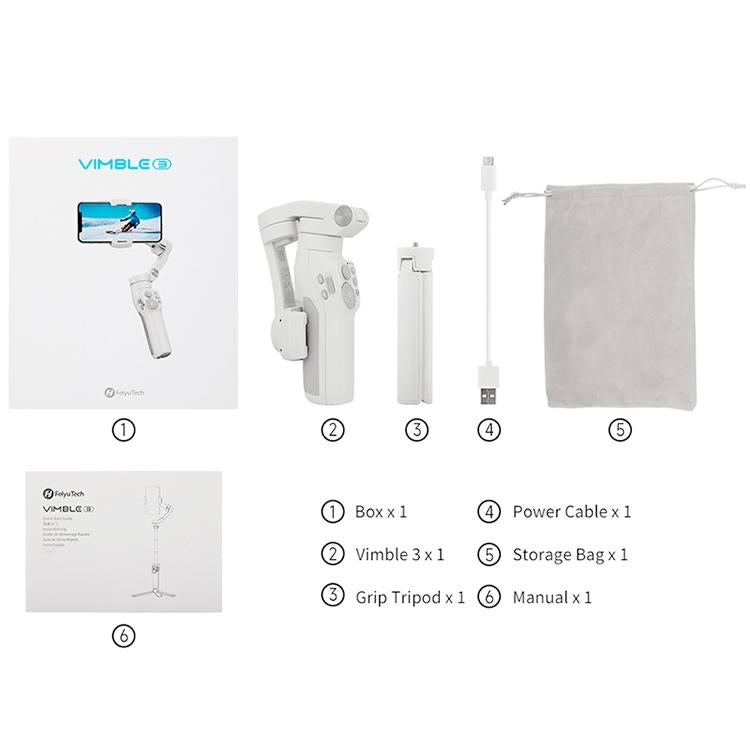Vimble 3 Handheld Stabilizer - Three-Axis Gimbal With Anti-Shake Technology-1915197516643700737