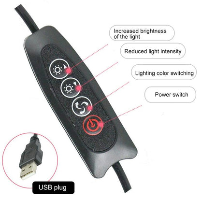 16Cm Dimmable Led Selfie Ring Light With Tripod-1915198068437946370