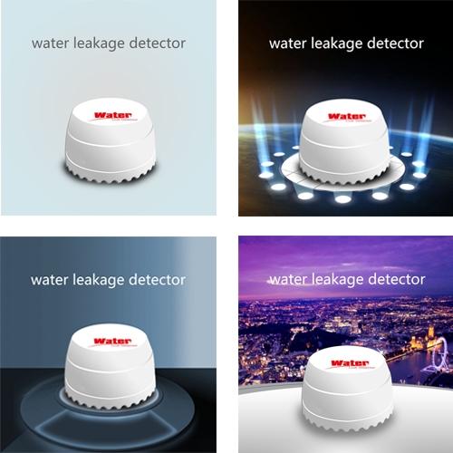 Water Leak Detector With Dual Sensors - White-1915196624582348803