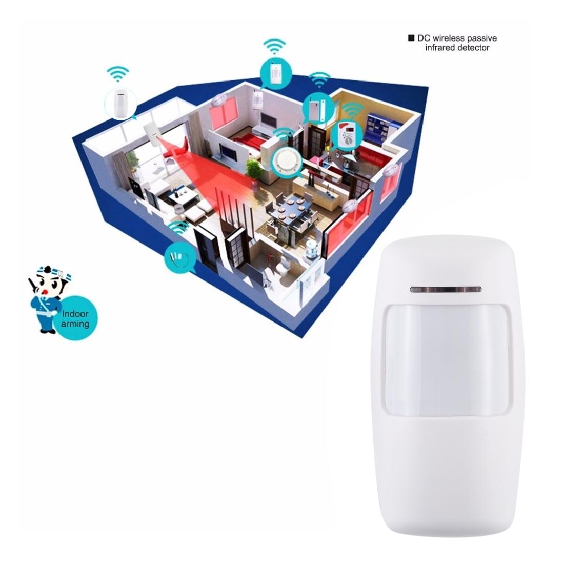 Wireless Wide Angle Pir Detector - 433Mhz White-1915196622044794886