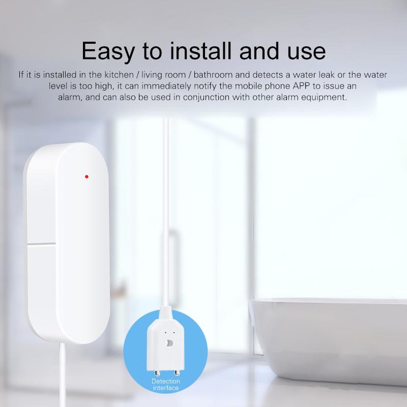 Smart Wifi Water Leak Detector - Household Sensor-1915197428353601543