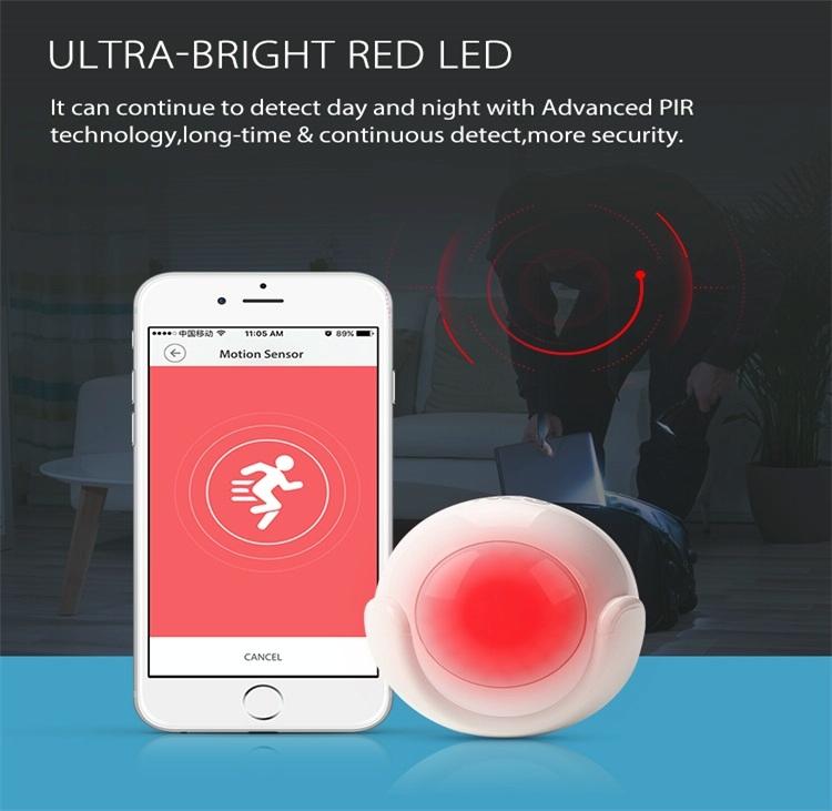 Wireless Wifi Motion Sensor For Android / Ios - Ultra-Bright Red Led-1915197934073417735