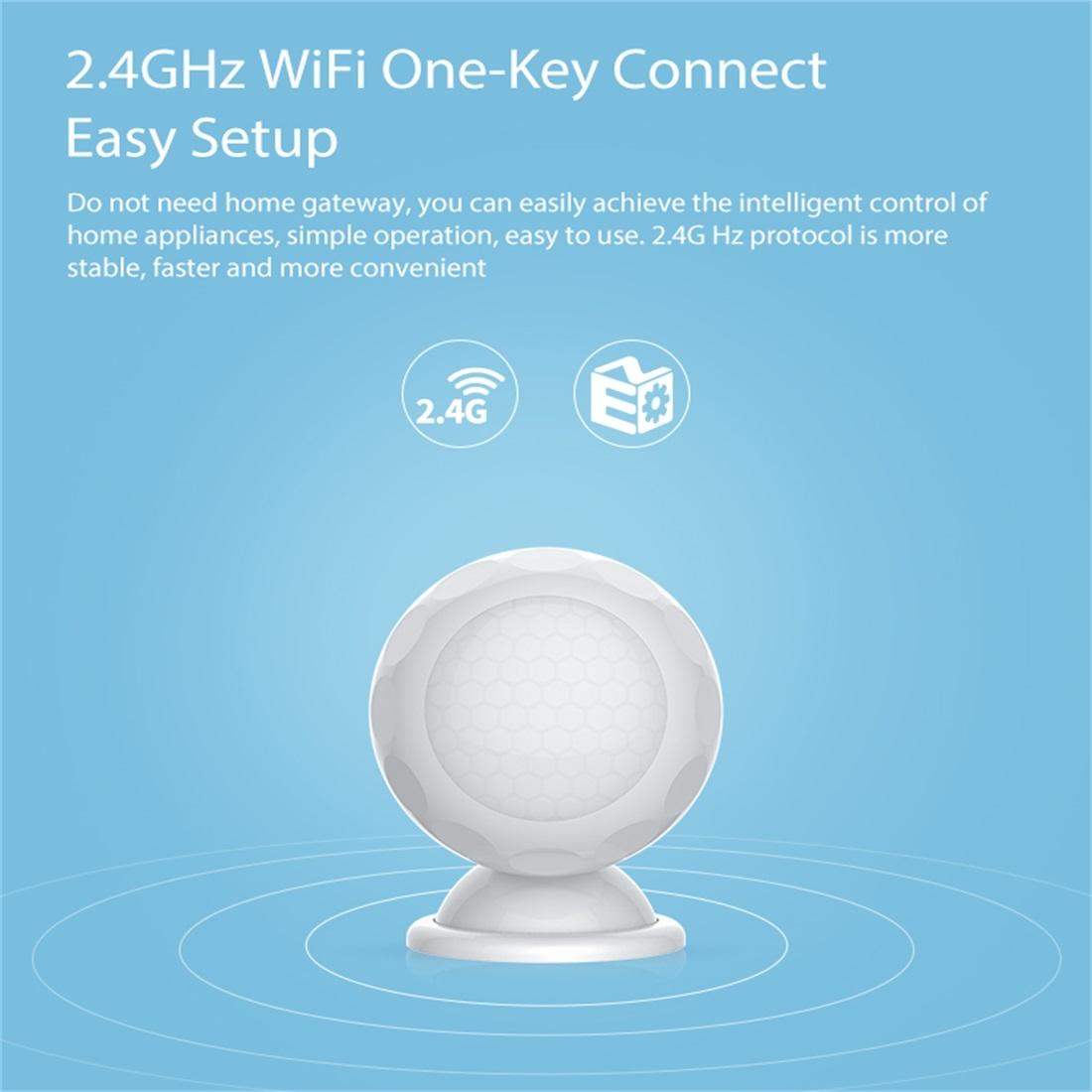 Wireless Wifi Motion Sensor With Magnet Bracket & Red Led For Android / Ios-1915197771137290243