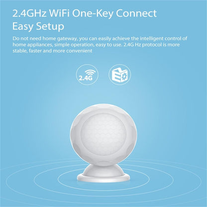 Wireless Wifi Motion Sensor With Magnet Bracket & Red Led For Android / Ios-1915197771137290243