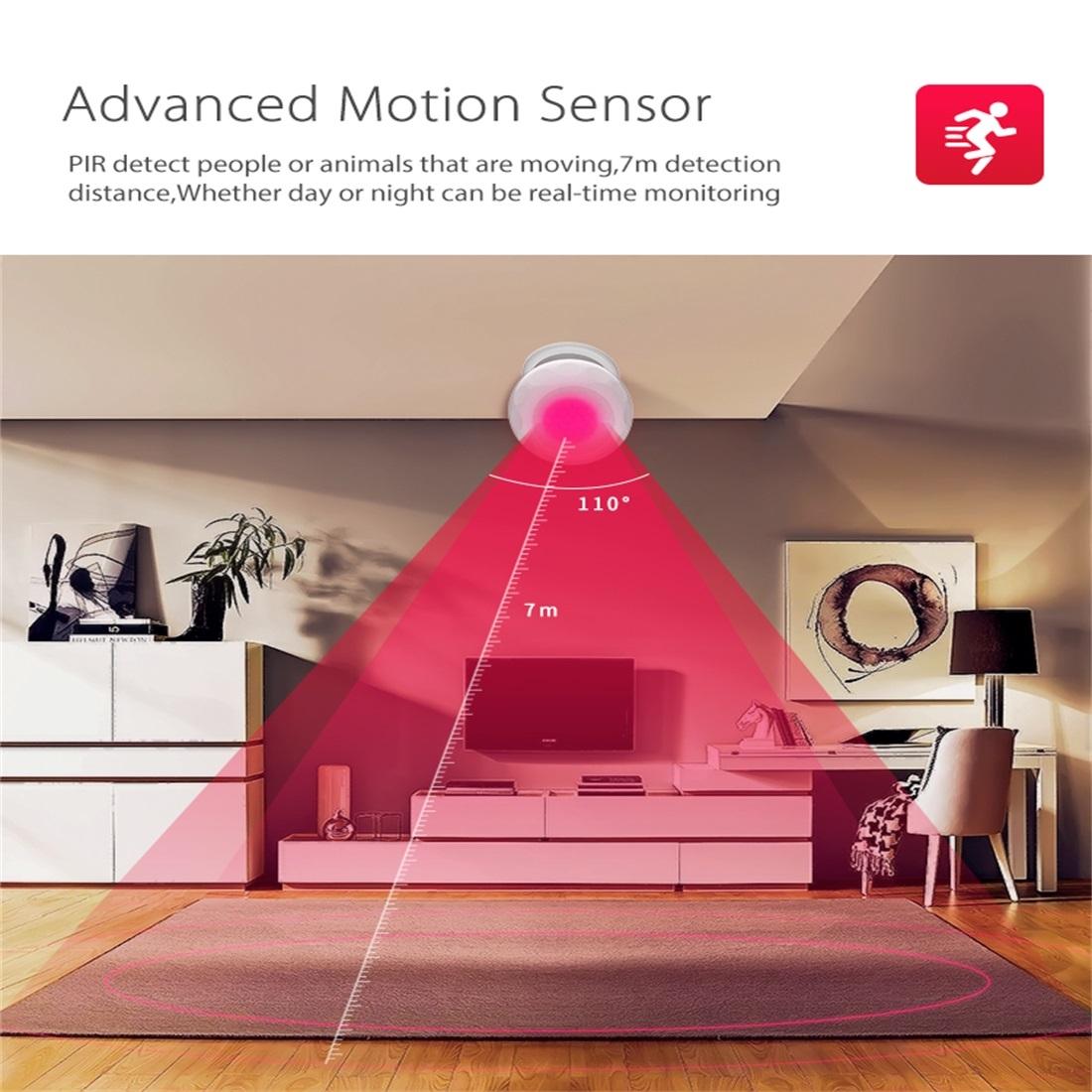 Wireless Wifi Motion Sensor With Magnet Bracket & Red Led For Android / Ios-1915197771137290244
