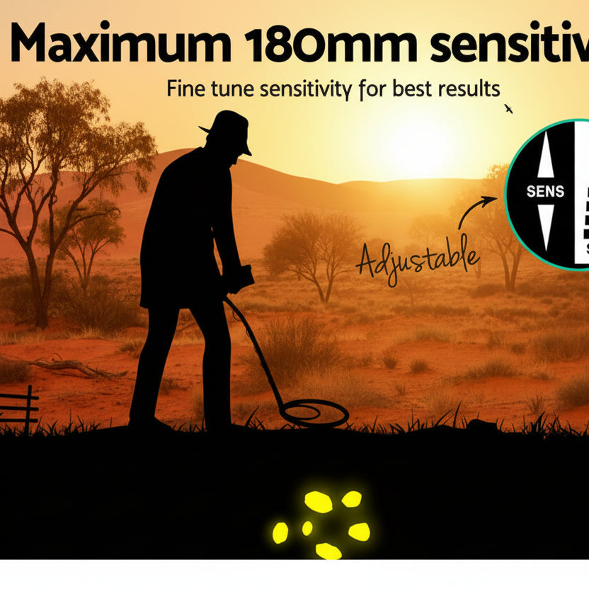 Metal Detector 180MM Deep Sensitive Waterproof Treasure Hunter Yellow