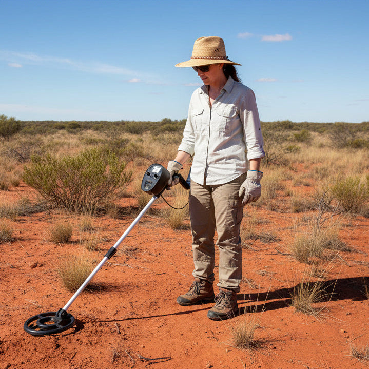 Metal Detector – 180mm Deep Sensitive Waterproof Treasure Hunter Gold Digger (Black)