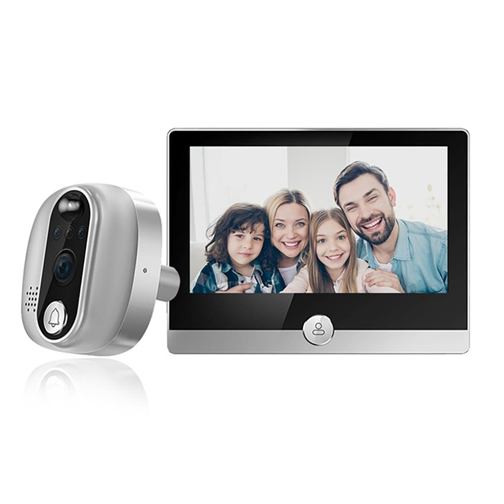 1080P Wifi Smart Doorbell With Motion Detection - 4.3 Inch Visual Display-1915197418807365638