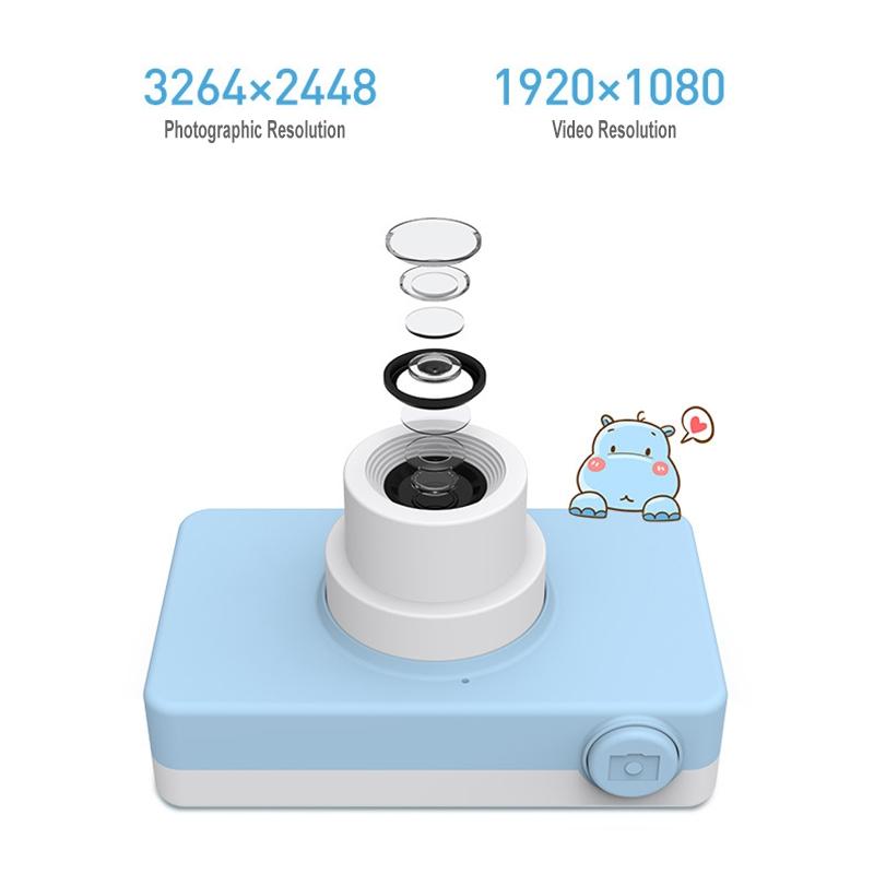 Mini Digital Sport Camera With 8.0Mp Lens 2.0 Screen Elk-Shaped Case & 32Gb Memory For Kids-1915196516360916998