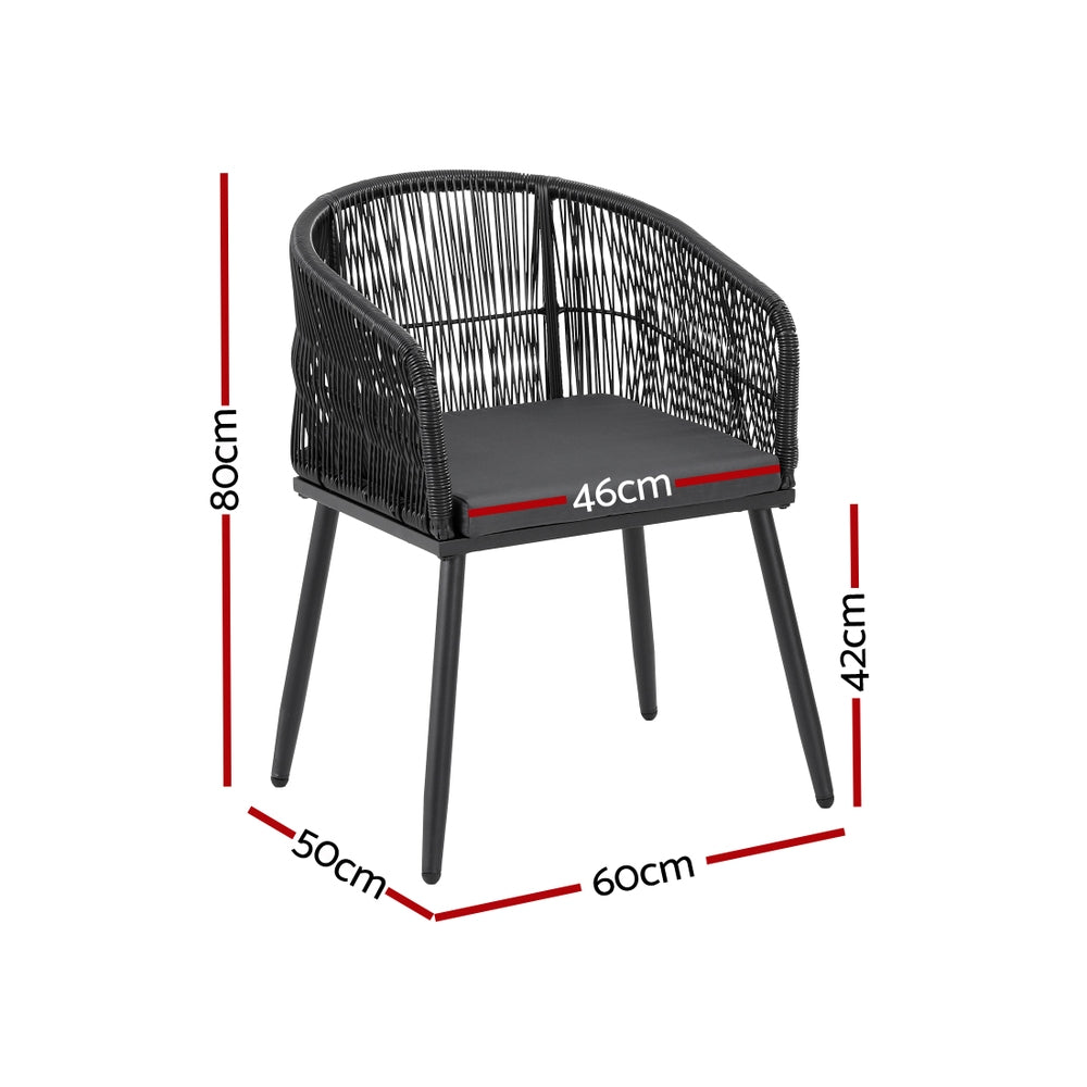 Gardeon 2PC Wicker Armchair Set – Stylish Comfort for Patio and Garden Living