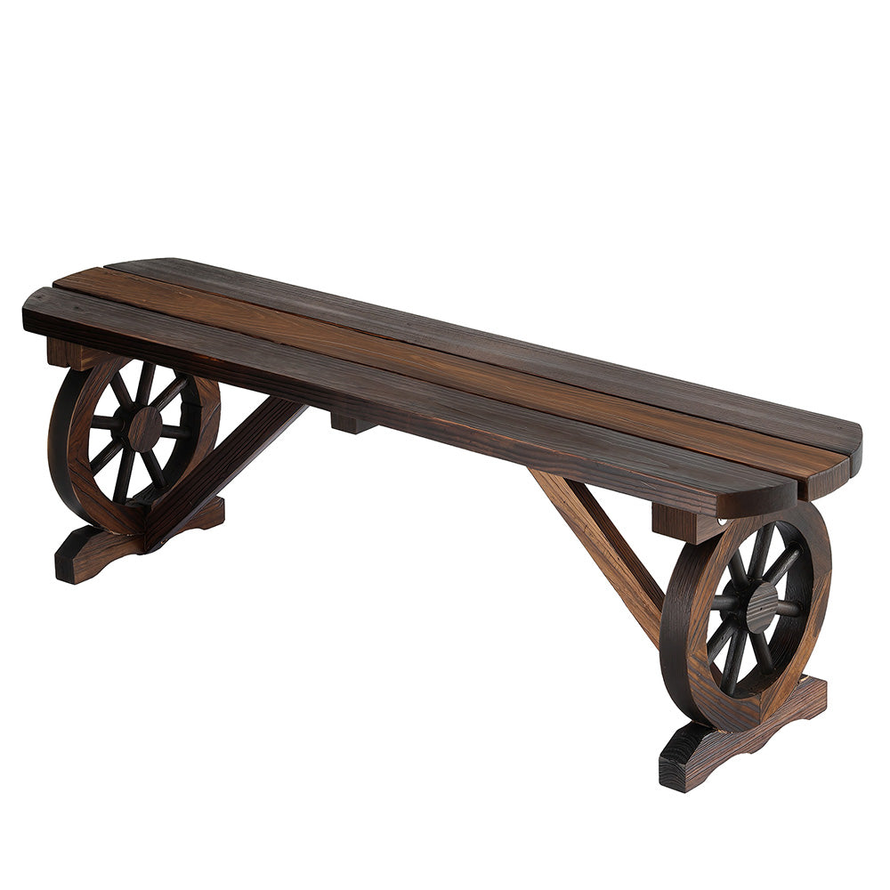 Gardeon Wagon Wheels Garden Bench – Rustic Charm Meets Lasting Strength