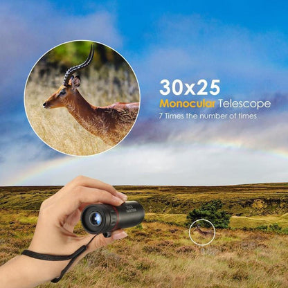 Portable Mini Monocular Telescope - 30X25 - Black-1915196757986381829