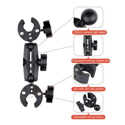 Adjustable Dual-Head Handlebar Mount For Motorcycle Selfie Stick-1915197300649627652