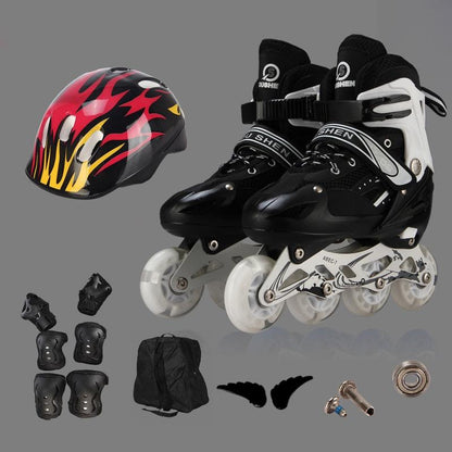 Adjustable Children'S Roller Skates Set - Black Size S-1915196737950191616