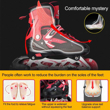 Adjustable Children'S Roller Skates Set - Black Size S-1915196737950191618