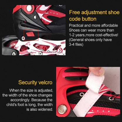 Adjustable Children'S Roller Skates Set - Black Size S-1915196737950191620