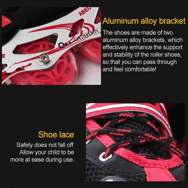 Adjustable Children'S Roller Skates Set - Black Size S-1915196737950191621