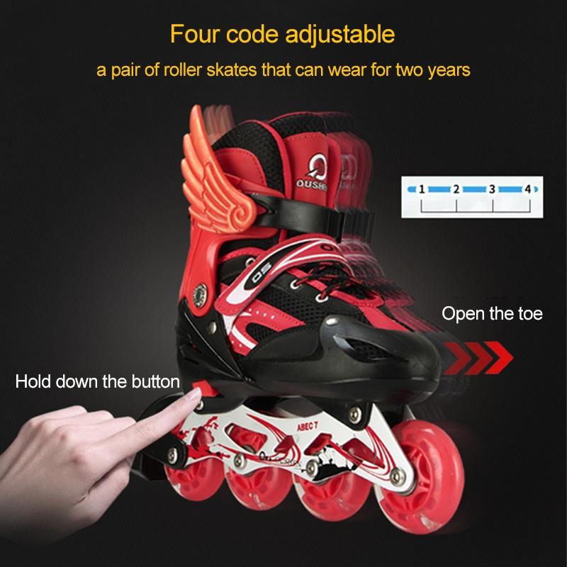 Adjustable Children'S Roller Skates Set - Black Size S-1915196737950191624