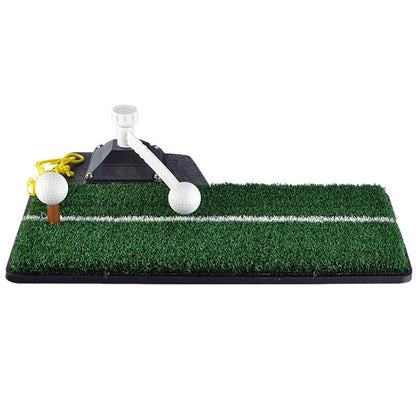 Portable Golf Putting Mat With Push Rod Trainer - 48X23Cm - Black-1915196774608408577